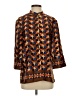 Zara 100% Polyester Brown 3/4 Sleeve Blouse Size S - photo 1