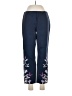 Alfani 100% Cotton Floral Blue Casual Pants Size 8 - photo 1