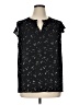 Papermoon 100% Polyester Stars Black Sleeveless Blouse Size 1X - photo 1