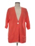 J.Jill 100% Linen Orange Kimono Size Med Petite - photo 1