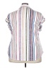 Cure Stripes White Short Sleeve Blouse Size 3X - photo 2