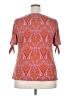 CeCe Orange Short Sleeve Blouse Size 2X - photo 2