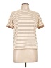 Tea n Rose Stripes Tan Short Sleeve Turtleneck Size L - photo 1