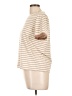 Tea n Rose Stripes Tan Short Sleeve Turtleneck Size L - photo 5