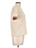 Tea n Rose Stripes Tan Short Sleeve Turtleneck Size L - photo 4