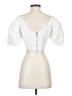 Topshop White Short Sleeve Blouse Size 2 - photo 2