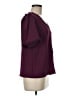 Sézane 100% Polyester Burgundy Short Sleeve Blouse Size EU (FR) 38 / US 6 - photo 4