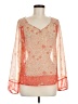 Umgee Orange Long Sleeve Blouse Size M - photo 1