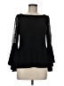 Alex Evenings Black Long Sleeve Blouse Size M - photo 1