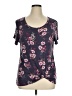 Nine Britton Purple Short Sleeve Top Size XL - photo 1