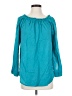 MICHAEL Michael Kors 100% Cotton Teal Long Sleeve Blouse Size XS - photo 1