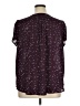 Monday Fun 100% Polyester Stars Burgundy Short Sleeve Blouse Size 1X - photo 2