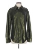 ALLSAINTS 100% Polyamide Metallic Green Long Sleeve Blouse Size 4 - photo 1