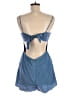 Lovers + Friends 100% Tencel Chevron-herringbone Blue Romper Size M - photo 2