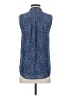 MICHAEL Michael Kors Blue Sleeveless Button-Down Shirt Size XS - photo 2