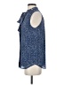 MICHAEL Michael Kors Blue Sleeveless Button-Down Shirt Size XS - photo 5