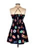 American Eagle Outfitters 100% Polyester Hearts Black Blue Casual Dress Size 4 - photo 2