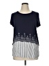 Suzanne Betro Blue Short Sleeve Top Size XL - photo 1