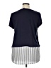 Suzanne Betro Blue Short Sleeve Top Size XL - photo 2