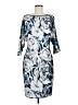 Black Halo Print Blue Cocktail Dress Size 8 - photo 1