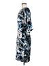 Black Halo Print Blue Cocktail Dress Size 8 - photo 5