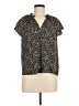 Gap 100% Rayon Animal Print Black Short Sleeve Blouse Size M - photo 1