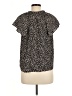 Gap 100% Rayon Animal Print Black Short Sleeve Blouse Size M - photo 2