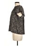 Gap 100% Rayon Animal Print Black Short Sleeve Blouse Size M - photo 5