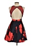 Glamour 100% Polyester Hearts Red Cocktail Dress Size 2 - photo 2