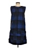 Maje 100% Silk Plaid Blue Casual Dress Size Sm (1) - photo 2