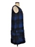 Maje 100% Silk Plaid Blue Casual Dress Size Sm (1) - photo 4