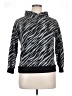 Just Be... 100% Polyester Animal Print Black Sweatshirt Size XL - photo 1