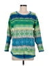 J.Jill Print Green Pullover Sweater Size Med Petite - photo 1