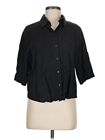 H&M 3/4 Sleeve Button-Down Shirt (view 1)
