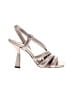 Mercedes Castillo 100% Leather Metallic Ivory Sandals Size 6 1/2 - photo 1