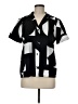 Alfani 100% Polyester Color Block Black Short Sleeve Blouse Size M - photo 1
