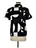 Alfani 100% Polyester Color Block Black Short Sleeve Blouse Size M - photo 2
