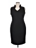 Calvin Klein Solid Black Cocktail Dress Size 14 - photo 1