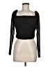 Shinestar Black Long Sleeve Top Size M - photo 1