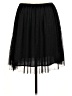 Mango 100% Polyester Stars Black Casual Skirt Size M - photo 2