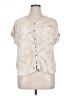 Maurices 100% Rayon Ivory Short Sleeve Blouse Size 1X - photo 1