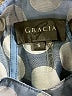 Gracia 100% Polyester Blue 3/4 Sleeve Blouse Size S - photo 7