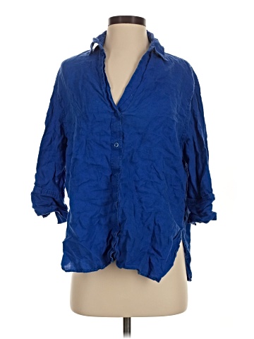 Zara 3/4 Sleeve Button-Down Shirt (view 1)