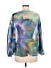 Jennifer Lopez 100% Polyester Blue 3/4 Sleeve Blouse Size M - photo 2