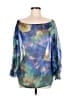 Jennifer Lopez 100% Polyester Blue 3/4 Sleeve Blouse Size M - photo 1