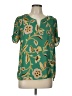 DR2 100% Polyester Green Short Sleeve Blouse Size L - photo 1