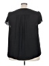 Torrid 100% Polyester Black Short Sleeve Blouse Size 3X Plus (3) - photo 2