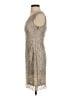 BCBGMAXAZRIA Metallic Silver Cocktail Dress Size 4 Petite - photo 5