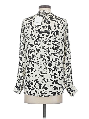 Vince. Long Sleeve Silk Top (view 2)