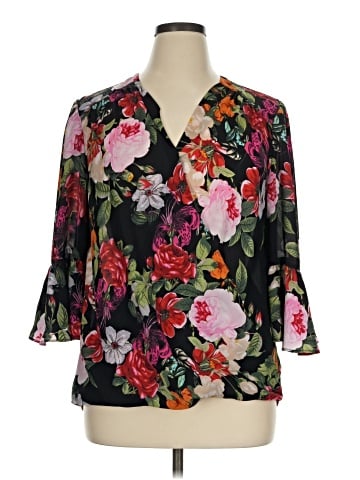 INC International Concepts 3/4 Sleeve Blouse (view 1)